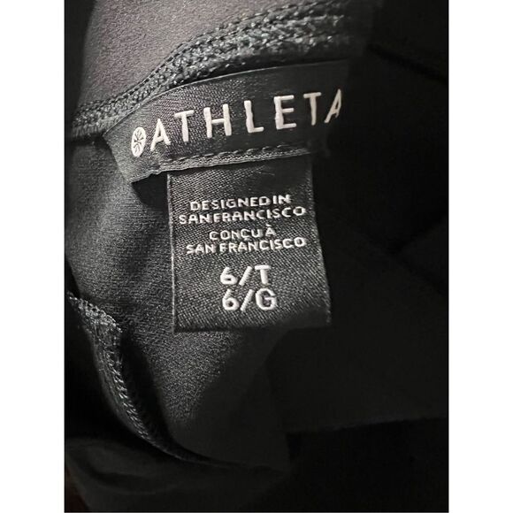 Athleta Women's Black Stretch Fabric Straight Leg Endless Pants Size 6/T NWT - Picture 4 of 6